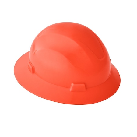 Jackson Safety Hard Hat, Advantage, Non-Vented, Full Brim, Hi-Vis Orange 20805